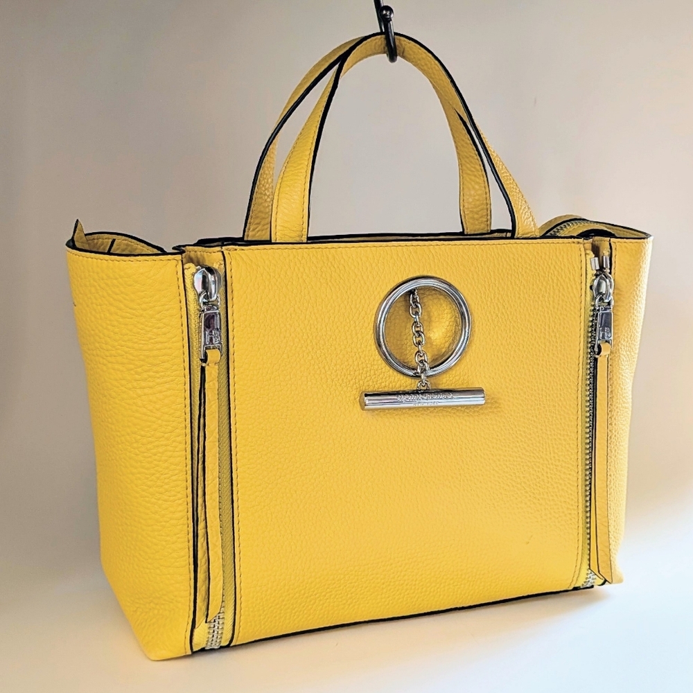 NWOT - Henri Bendel - Chelsea Satchel - Yellow - Original Sample